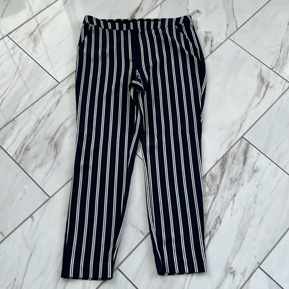 Navy with white stripes pants